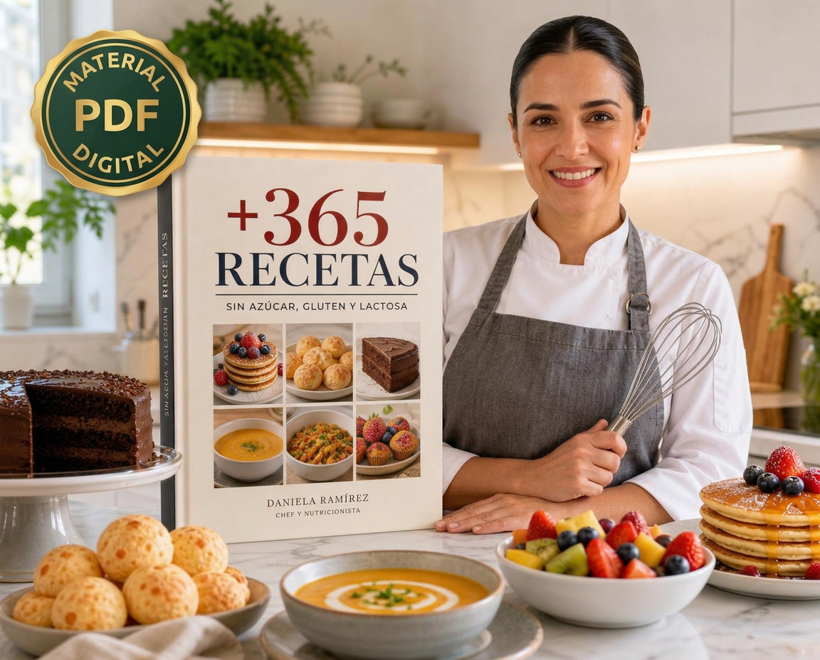 365 Recetas Sin Azúcar, Sin Gluten y Sin Lactosa