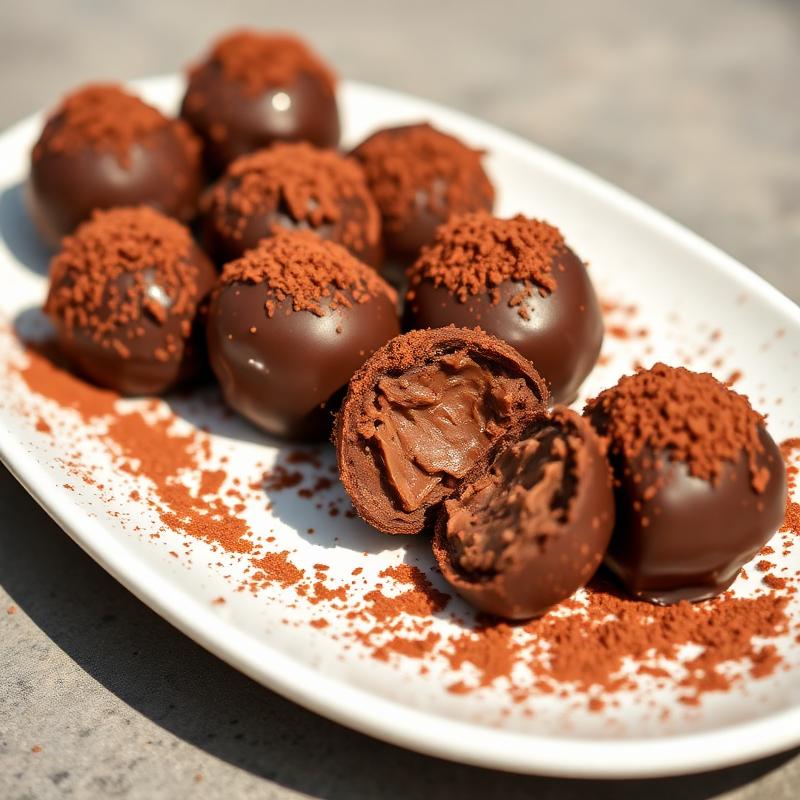 TRUFAS DE CHOCOLATE SIN AZÚCAR